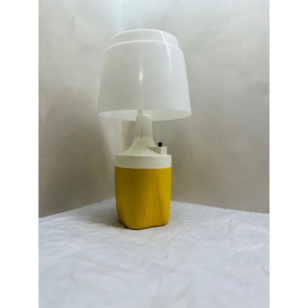 Vintage Ray-O-Vac No 100 Sportsman Lantern Battery Powered Yellow White Lamp MCM